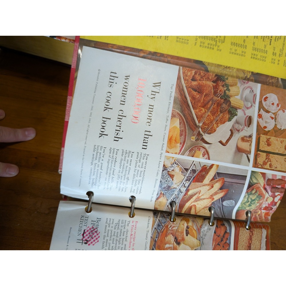 Vintage Better Homes and Gardens New Cook Book Red Gingham Ring Bound 1965 Ed - Picture 6 of 9